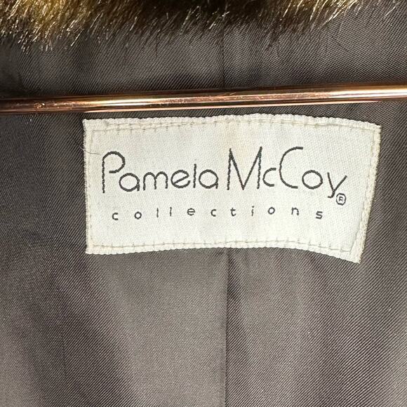 Pamela McCoy Faux Fur Light Dark Brown Color Snap Button Closure Jacket size 1X - Picture 8 of 13